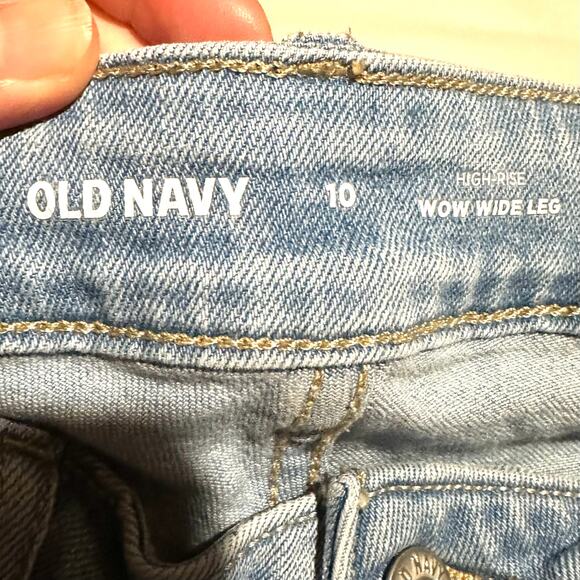 Old Navy Wow Wide Leg Light Wash Denim Jeans Women's 10 - Picture 2 of 7